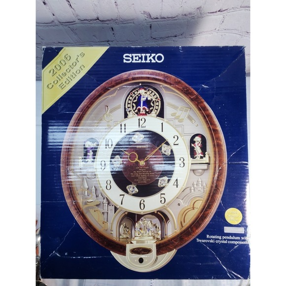 Seiko Swarovski Crystals Melodies in Motion Wall Clock QXM147BRH FOR PARTS